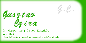 gusztav czira business card