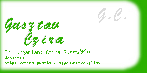 gusztav czira business card